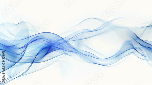 A radiant cornflower blue abstract wave background with a white backdrop. © Hamza