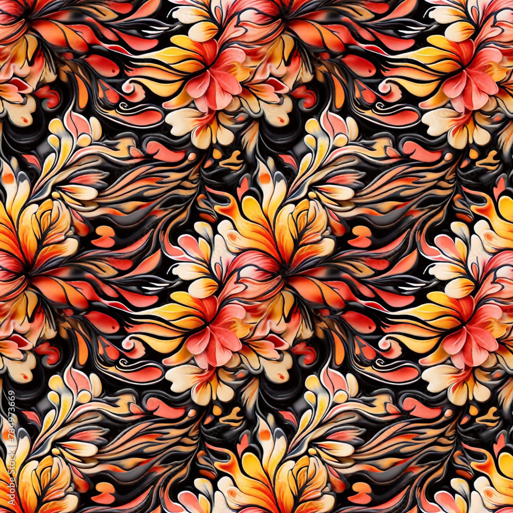 Seamless pattern, tie-dye art, bartique. Seamless pattern, tie-dye art, bartique.
