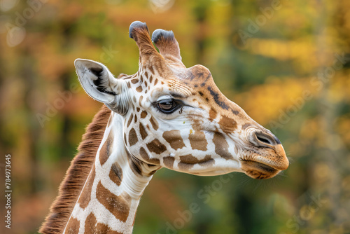 Close up of head of wild giraffe © Firn