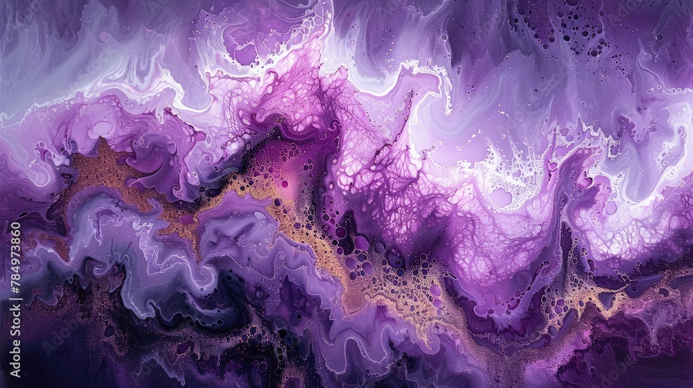 Fototapeta premium White and purple oil painting mixed. Best for Abstract background.