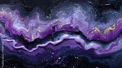 Black and purple oil painting collide. Best for Abstract background.