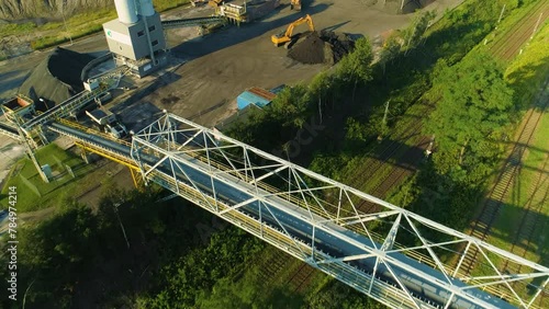 Old Coal Mine Walbrzych Stara Kopalnia Wegla Aerial View Poland photo