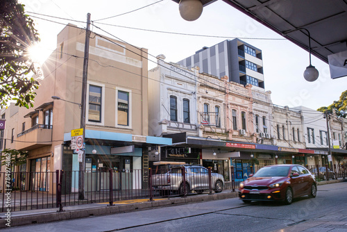 Row of shops in Sydney's inner west photo