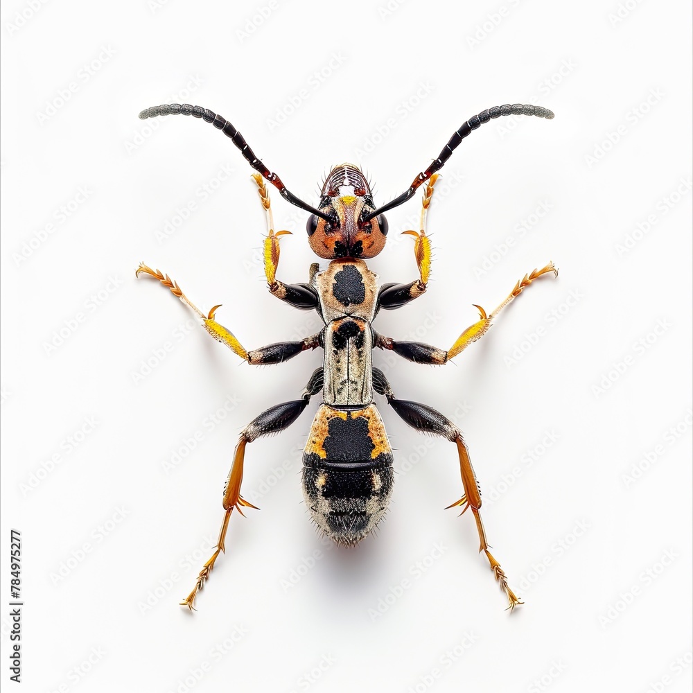 a Multicolored Ant isolated on white Background, a Multicolored Ant isolated on white Background,