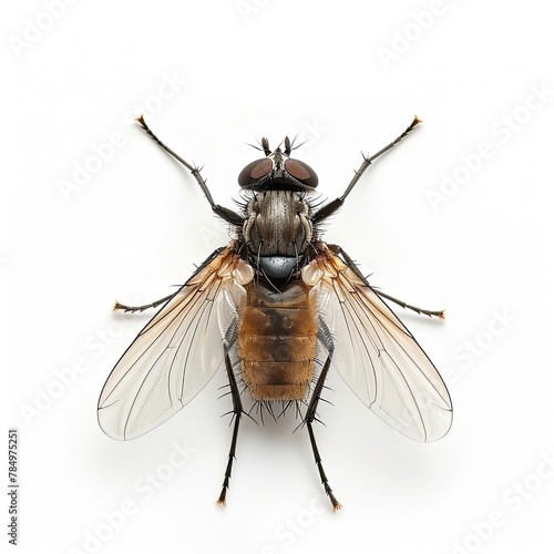 a Maggot Fly on white Background, 