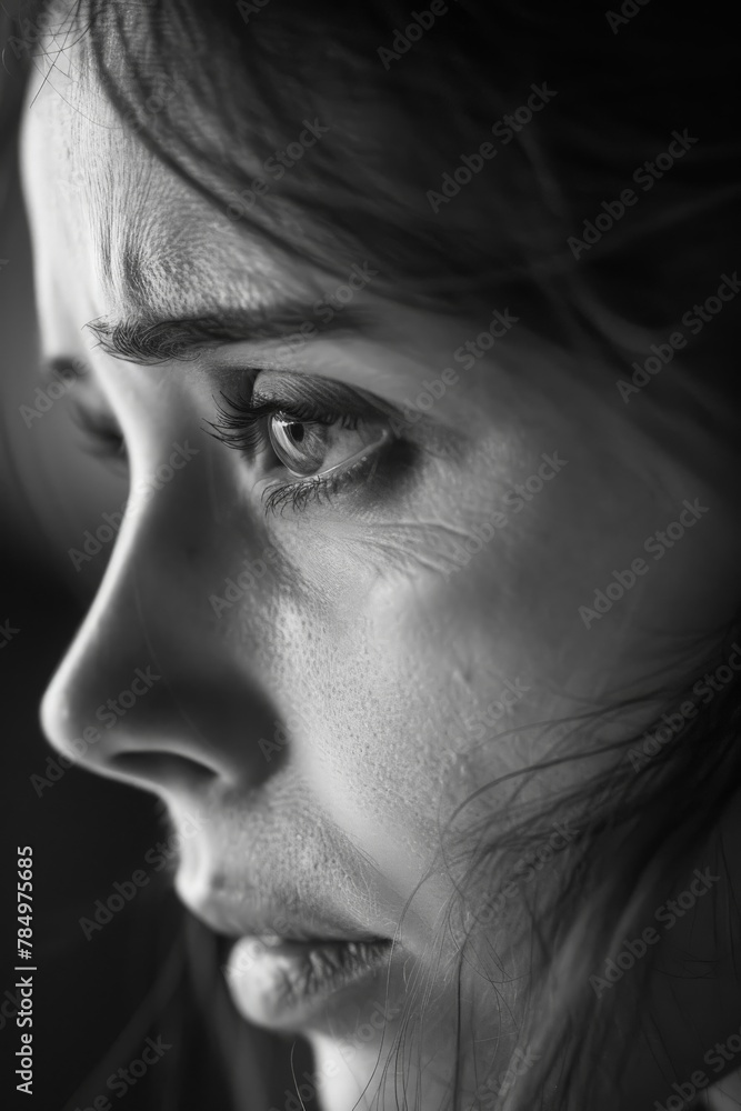 The subtle hint of sadness in a woman's eyes as she says goodbye, her face trying to smile through the sorrow of parting. The subtle hint of sadness in a woman's eyes as she says goodbye, her face trying to smile through the sorrow of parting.