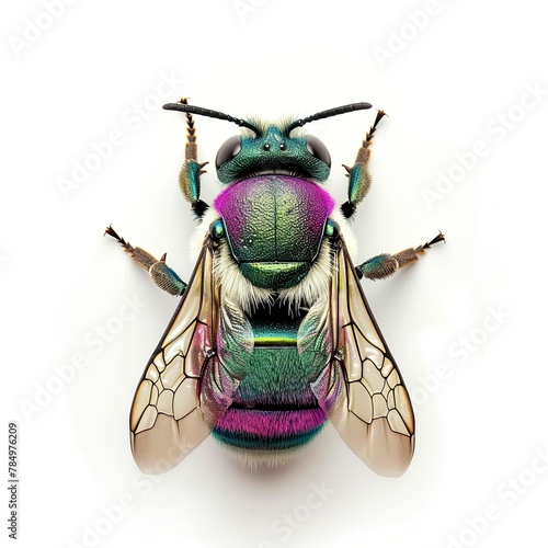 a Orchid Bee on white Background, 