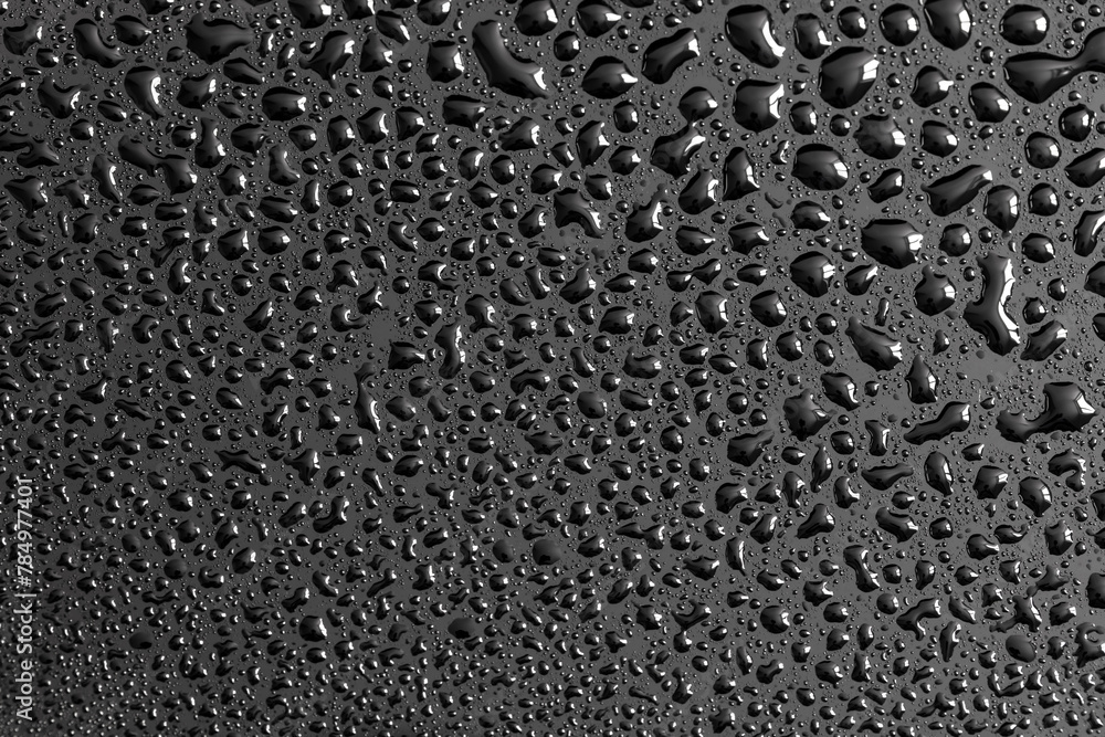 Water drops on a black background. Texture Water drops on a black background. Texture