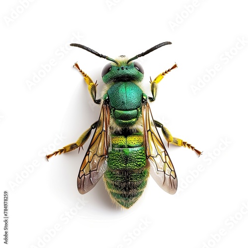a Sweat Bee on white Background, 
