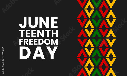 Juneteenth Freedom Day. African-American Independence Day, June 19. Vector illustration