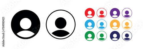 person icon on white background	