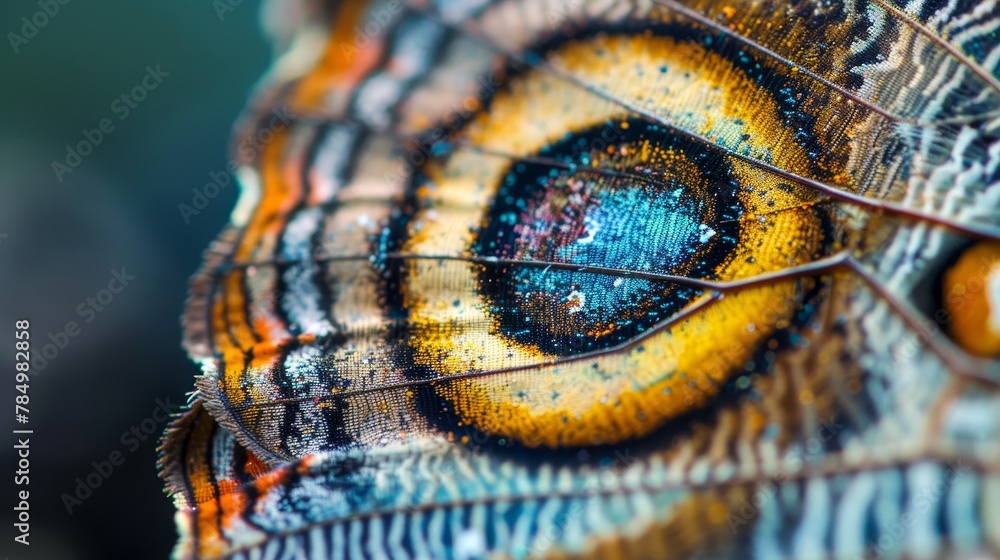 Eyes and Wildlife: A breathtaking macro close-up photo of a butterflys eye Eyes and Wildlife: A breathtaking macro close-up photo of a butterflys eye
