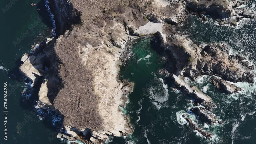 Aerial views of Cacaluta Bay, a pristine beach in Huatulco National Park, Oaxaca Aerial views of Cacaluta Bay, a pristine beach in Huatulco National Park, Oaxaca