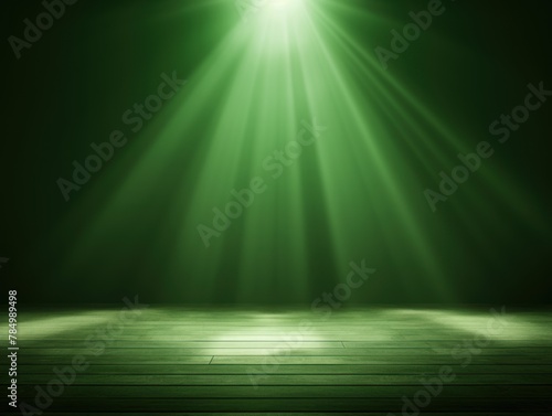 3D rendering of light green background with spotlight shining down on the center