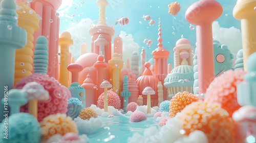 The wonderful sight of 3D candy world