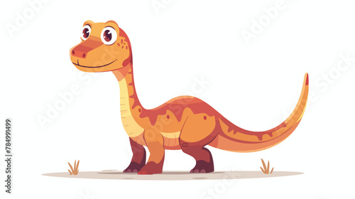 Fototapeta Naklejka Na Ścianę i Meble -  Cartoon funny dinosaur. Vector illustration of cute