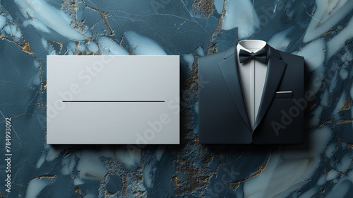 Elegant suit and tuxedo modern business cards. photo