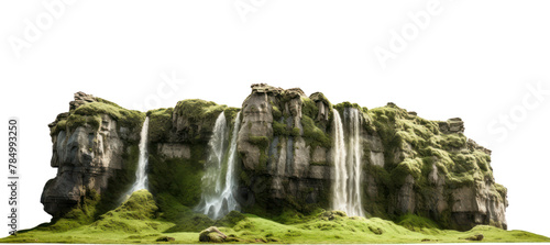 Fototapeta Naklejka Na Ścianę i Meble -  PNG Landscape nature cliff waterfall