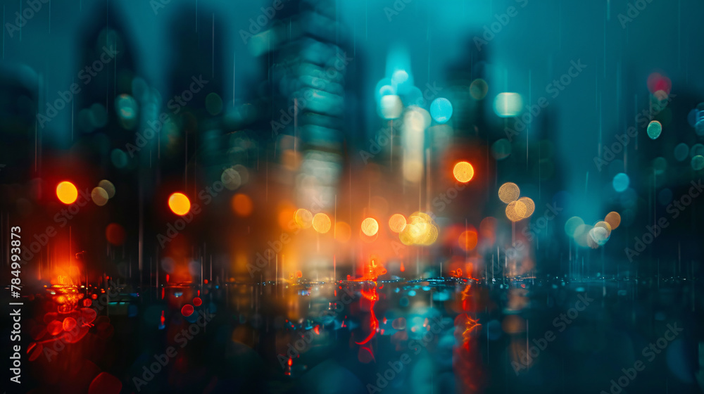 Street light bokeh of car lights on traffic road, city street bokeh background illustration Street light bokeh of car lights on traffic road, city street bokeh background illustration