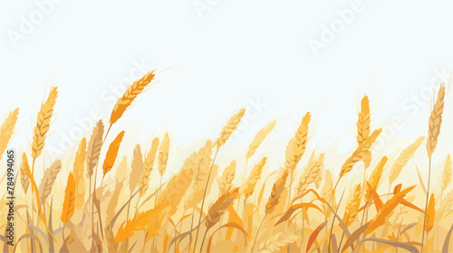 A field of golden wheat swaying in the breeze ready f
