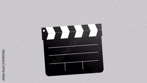 Action Slate: Cinematic Clapper Animation on alpha channel photo