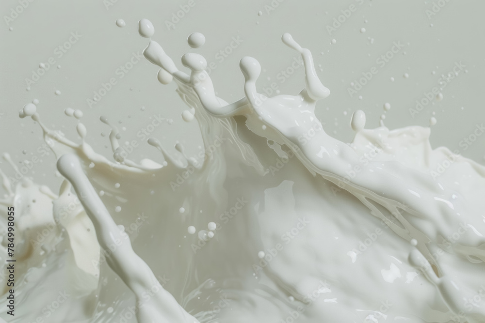milk splash on white background