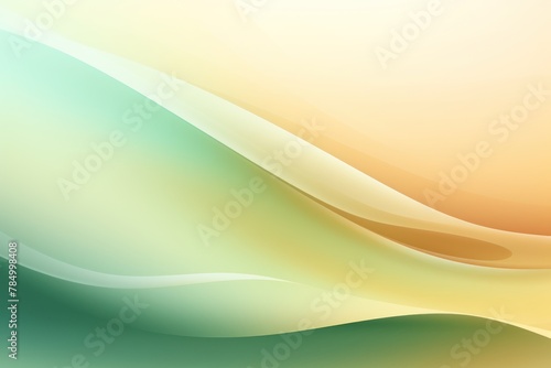 Abstract beige and green gradient background with blur effect, northern lights. Minimal gradient texture for banner design. Vector illustration