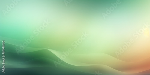 Abstract beige and green gradient background with blur effect, northern lights. Minimal gradient texture for banner design. Vector illustration