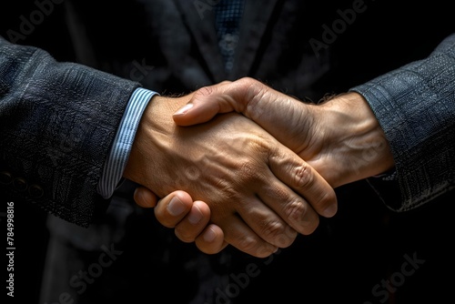 Sealing the Deal: A Professional Handshake. Concept Body language, Professionalism, Networking, Office etiquette