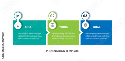 Vector template infographic with 3 plan or step