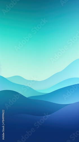 Abstract cyan and green gradient background with blur effect  northern lights. Minimal gradient texture for banner design. Vector illustration