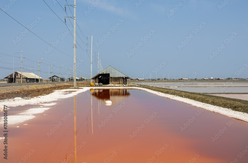 Petchaburi Salt Farming landscape agricultural industry
