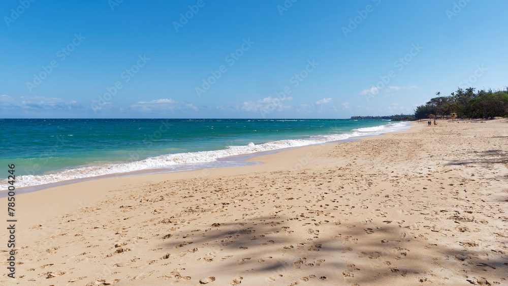 Landscape view of a beautiful beach in Ho'okipa Beach Park on the island of Maui, Hawaii, USA Landscape view of a beautiful beach in Ho'okipa Beach Park on the island of Maui, Hawaii, USA