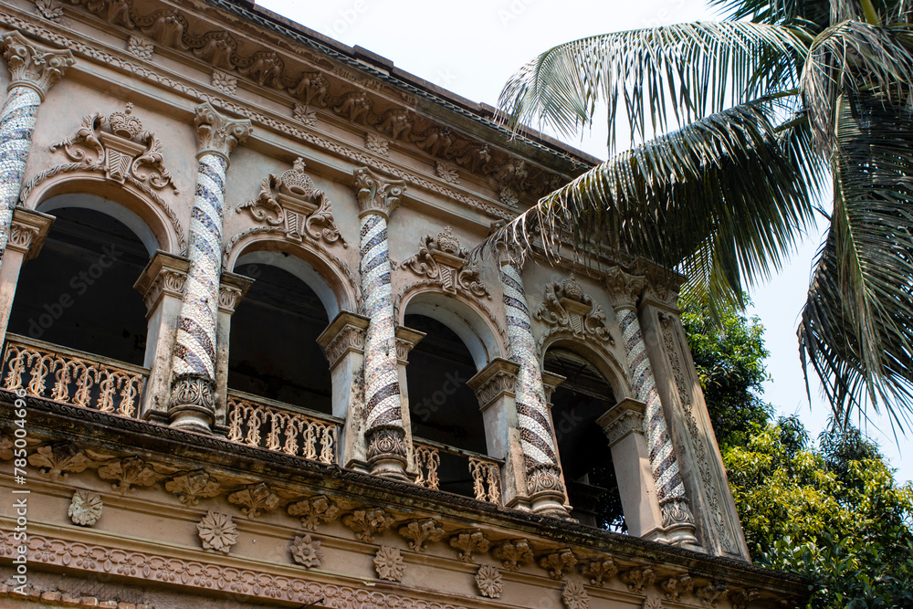 Fototapeta premium Old ruined houses in the deserted city Panam Nagar (Panam City) in Bangladesh, Asia