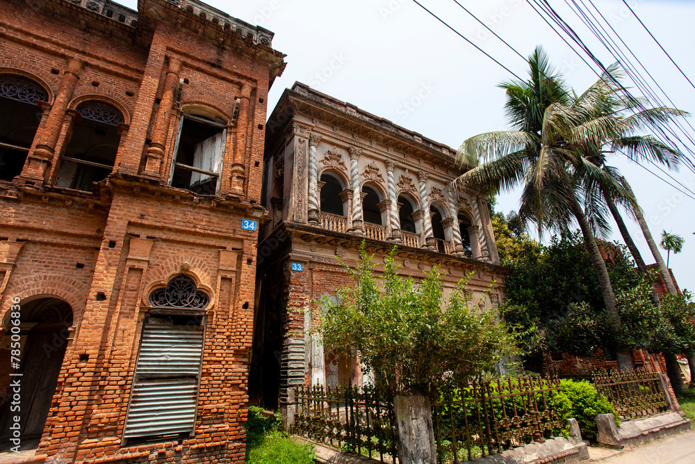 Obraz premium Old ruined houses in the deserted city Panam Nagar (Panam City) in Bangladesh, Asia