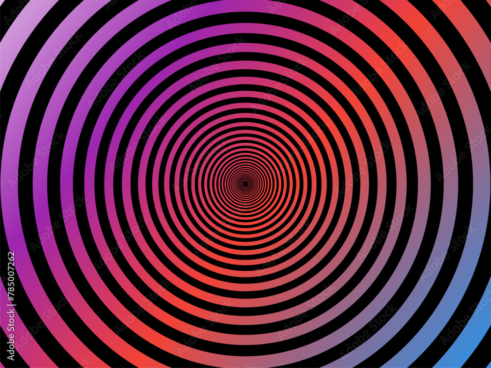 Optical illusion of black circles with gradient color background Optical illusion of black circles with gradient color background