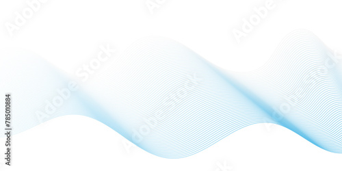 Abstract white and blue digital blend wave lines and technology background. Modern white flowing wave lines and glowing moving lines. Futuristic technology and sound wave lines background.
