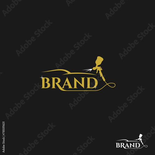 The car painting logo exudes a sense of modernity and sophistication, making it an ideal choice for businesses in the automotive refinishing industry.