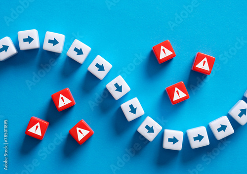 Photos To avoid risk, danger or threats in business.