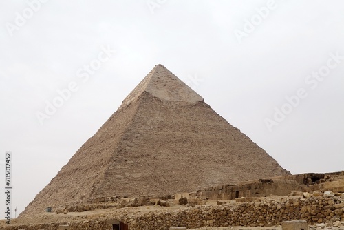 The Pyramid of Khefre at the Giza Pyramid Complex in Giza  Egypt