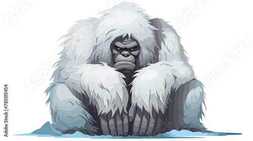 Bigfoot sad. Yeti sorrowful. Abominable snowman