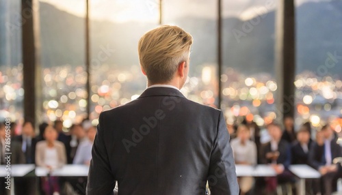 businessman speaking at a seminar