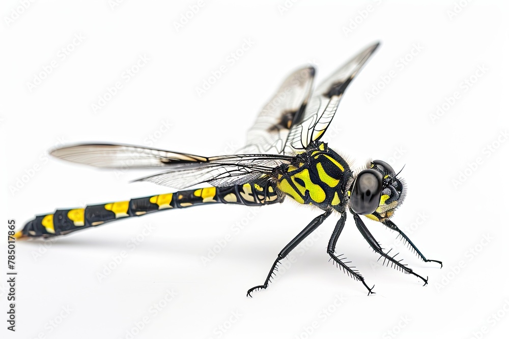 Mystic portrait of spiketail Dragonfly, beside view, full body shot, Close-up View, Mystic portrait of spiketail Dragonfly, beside view, full body shot, Close-up View,