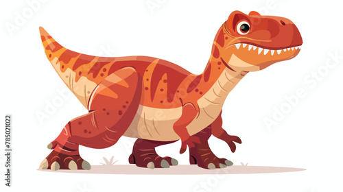 Cute Trex Dinosaur Cartoon Vector Illustration isolated