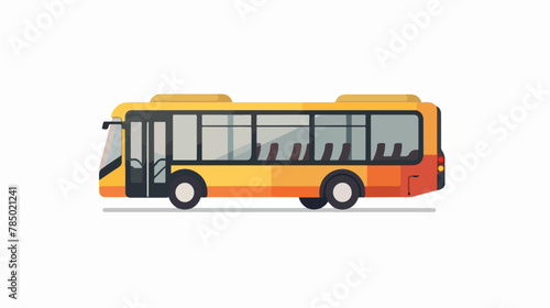 Bus icon Flat vector isolated on white background