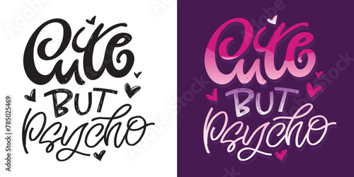 Funny hand drawn doodle lettering postcard quote. T-shirt design, clothes print, mug print. Lettering art.