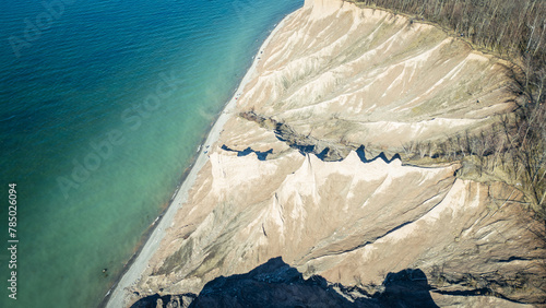 Landscape of Chimney Bluffs State Park of New York photo