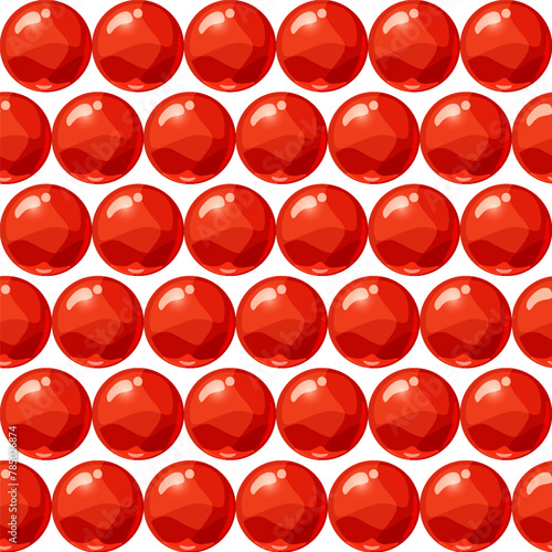 Colorful balls red seamless pattern