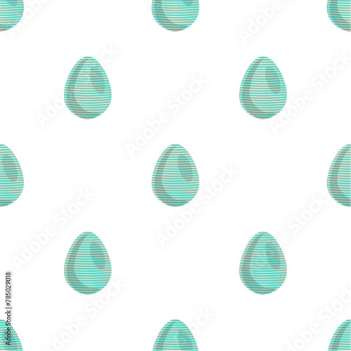 Illustration on theme seamless celebration holiday Easter with hunt colorful bright eggs