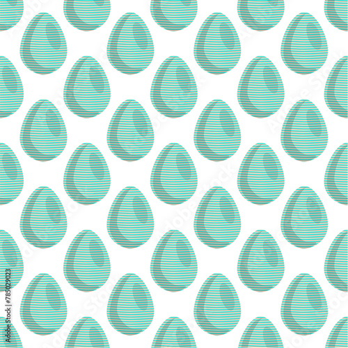 Illustration on theme seamless celebration holiday Easter with hunt colorful bright eggs